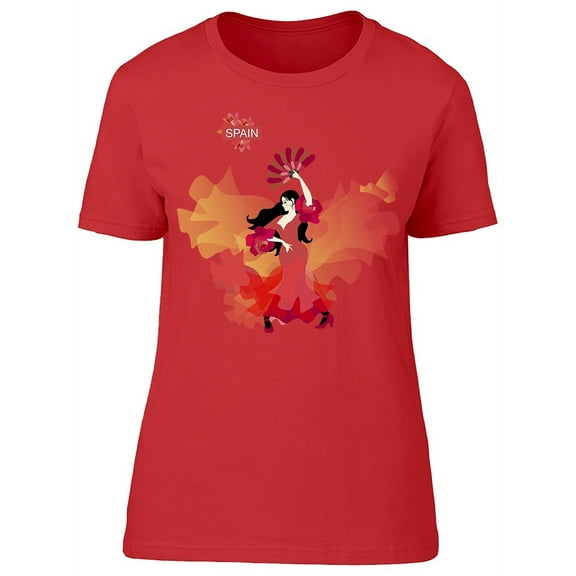 Flamenco Guitar Dancer Spain T-Shirt Women -Image by Shutterstock, Female Small