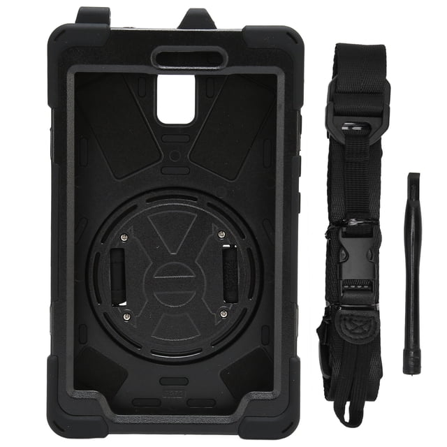 Tablet Protective Case, Precise Cutouts 3 Layer Drop Protection Tablet Case Black With Removable Shoulder Strap For Active 3 2020 T575 8 Inch Tablet
