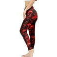thumbnail image 3 of DISNIMO Skull Printed High Yoga Pants Tummy Control, Stretch Women's Workout Leggings Athletic Yoga Pants Leggings for Workout Running Cycling, Red, XL, 3 of 6