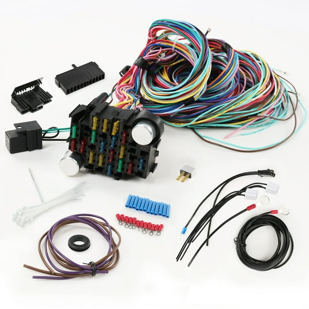 CROSSDESIGN 21 Circuit Wiring Harness Fit for Chevy Mopar Ford Hotrod