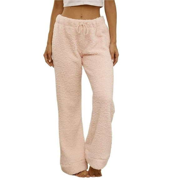 Outfmvch Fuzzy Pajamas for Women Baggy Pajama Pants Fall Pajama Pants Plus Size Pajama Pants Women Sleep Shorts Womens Pajamas Pants Plaid Pajama Pants Women Pink Xl