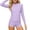 Purple, variant on Umfun Children's 2 Piece Long Sleeve Solid Color Rash Guard Swimsuit Age 3-14 Years