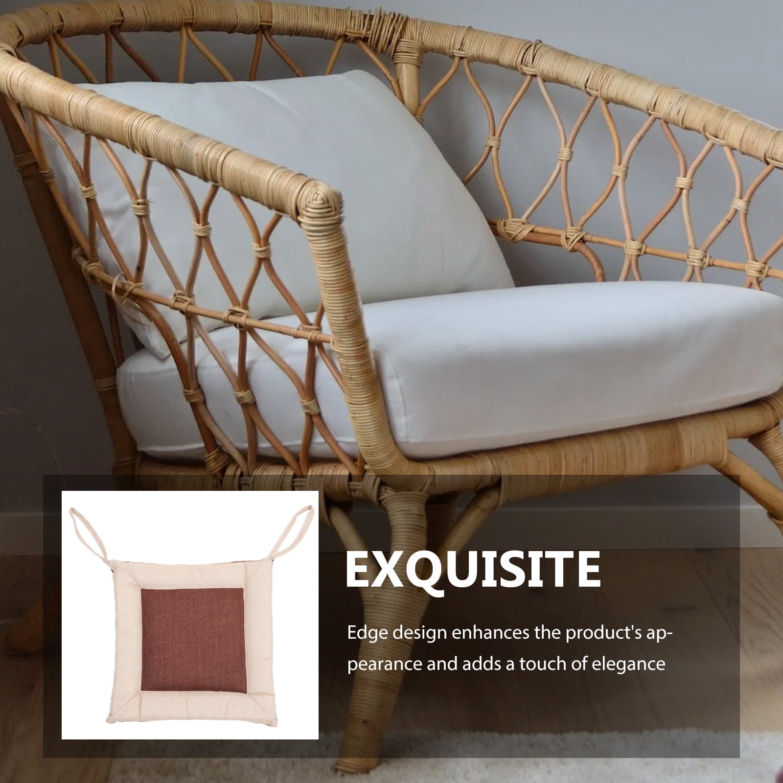 KAKOWELY Soft Cotton Linen Chair Cushion Multi-Purpose Seat Pad for Office Car Home Use in Various Colors