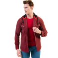 thumbnail image 1 of Red & Black European Wool Hoodie Sweater Jacket Warm Winter, L, 1 of 1