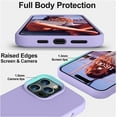 thumbnail image 3 of Compatible with iPhone 14 Pro Case, [Upgraded Thickened Liquid Silicone] [Soft Anti-Scratch Microfiber Lining] Shockproof Full Body Protective Case for iPhone 14 Pro 6.1 inch - Light Purple, 3 of 13