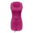 thumbnail image 4 of Vestido sin mangas holgado de color liso para mujer - Verano informal, transpirable - Tallas S-XXL, 4 of 5
