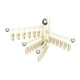 thumbnail image 4 of Tendedero de ropa con ventosa, plegable y giratorio, para calcetines Beige leche plateado, 4 of 9