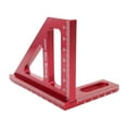 thumbnail image 3 of Regla de ángulo cuadrado, regla triangular de inglete de aleación de aluminio , herramienta de de indicador de de precisió rojo shamjiam Regla de ángulo cuadrado, 3 of 7
