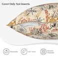 thumbnail image 5 of Fotbe Vintage Nautical Pattern Velvet Decorative Throw Pillow Covers with Elegant Piping, Soft Plush Cushion Cover for Sofa, Bed, Car, Office-16"x16", 5 of 8