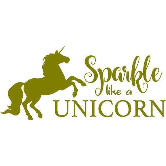 Unicorn Wall Quote - Vinyl Wall Decal 20"x10" - Décor for Girl's Bedroom