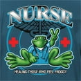 thumbnail image 4 of Peace Frogs Adult Nurse Frog Short Sleeve T-Shirt, 4 of 4