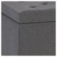 thumbnail image 3 of Simpli Home Hamilton 44 " W Rectangle Storage Ottoman in Slate Grey Linen Look Fabric, 3 of 8