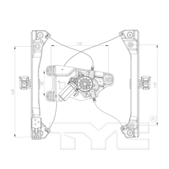 TYC 660584 Power Window Motor and Regulator Assembly For 12-17 Equinox Terrain Fits select: 2012-2017 CHEVROLET EQUINOX, 2012-2017 GMC TERRAIN