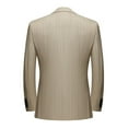 thumbnail image 4 of Men's Classic Stripe 3-Piece Gray Suit for Elegant Business, Two-Button Wedding, Prom Tuxedo Jacket, Vest and Pants, 4 of 6