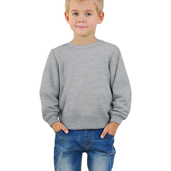 Mercatoo Toddler Boys Girls Crewneck Sweatshirts Kids Cute Fall Loose Hoodies 𝐘2K Comfy Fleece Pullover Classic Casual Warm Tops