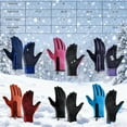 thumbnail image 2 of Winter Windproof Warm Waterproof Fleece Gloves, Thermal Touchscreen Gloves with Non-Slip Grip for Outdoor Activities in Cold Weather, 2 of 7