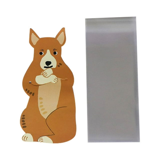 CEHVOM 10 Pack Cartoon Animal Food Creative Card Baking Packaging Bags Clearance