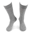 thumbnail image 3 of Feraricci Solid Color Polyester Socks for Men, Casual and Formal Attire Mid Rise Men’s Crew Socks - Gray, 3 of 7