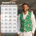thumbnail image 7 of Yuyamidu Cute Reindeer Men's Suit Vest Slim Fit Formal Dress Waistcoat Green Christmas Casual Business Vests for Suit or Tuxedo with Adjustable Back Strap, Size XL, 7 of 7
