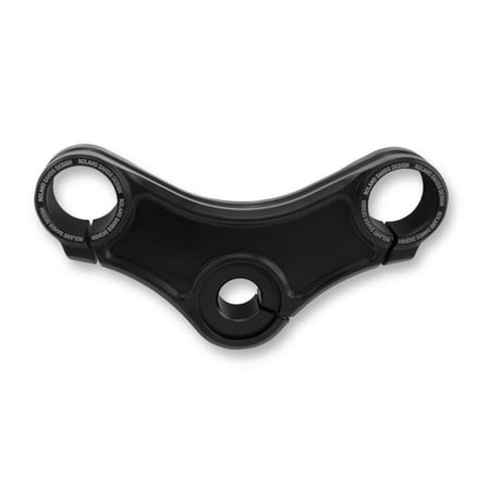 RSD 0208-2107-B Top Triple Clamp - Gloss Black without Riser (Best Triple Clamps Motocross)