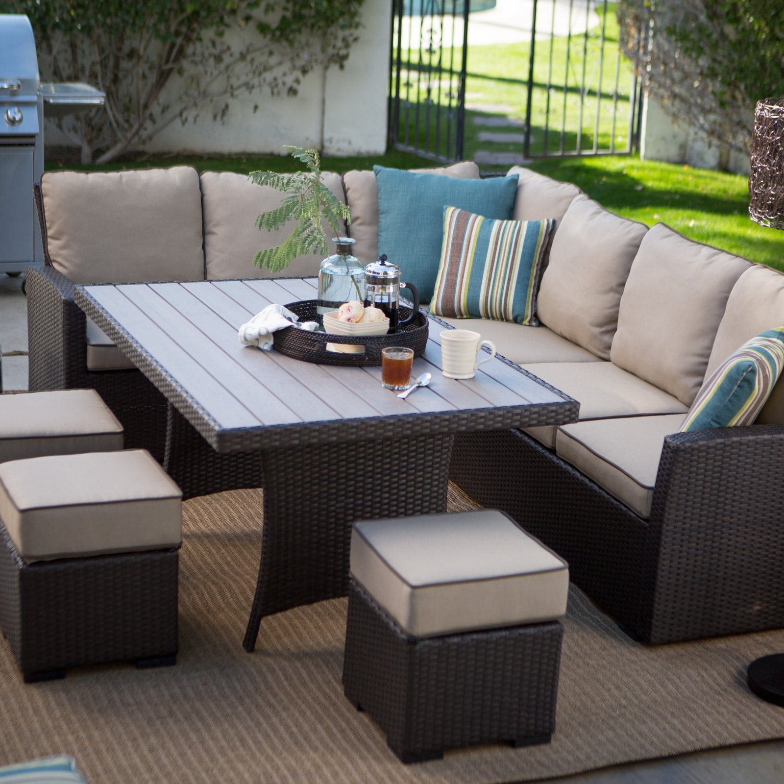 Belham Living Monticello All Weather Wicker Sofa Sectional