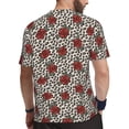 thumbnail image 2 of Wukai Leopard Print Rose Print Men's Short-Sleeved Mesh T-Shirt,Quick-Dry Short Sleeve Workout T-Shirt-Small, 2 of 8