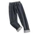 thumbnail image 4 of Pantalones harem de invierno de cintura alta y tejido grueso para mujer: poliéster, cálidos y holgados, ideales para llevar como prenda exterior en climas fríos., 4 of 4