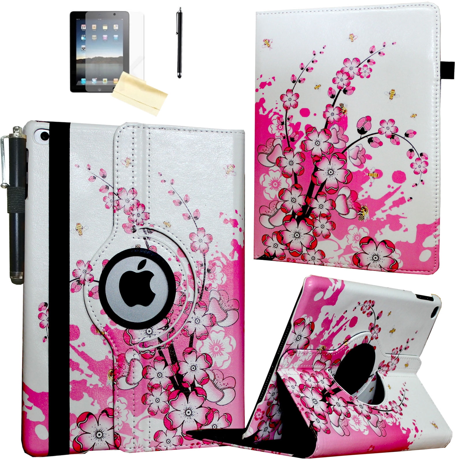 For Apple iPad Air 1st Generation A1474 A1475 A1476 Smart Case with Automatic Magnetic Wake/Sleep Red