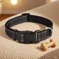 thumbnail image 3 of Reflective Dog Collar, Soft Neoprene Padded Nylon, Adjustable, Easy Quick-Release Buckle, Red, XL, for Dogs & Cats Daily Walks, 3 of 5