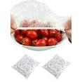 thumbnail image 1 of 200 Pack Elastic Reusable Stretch Plastic Food Storage Covers, 1 of 5