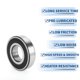 thumbnail image 5 of Rodamientos de bolas de ranura profunda Unique Bargains 6310VV & 50x110x27mm 1 Pc rodamientos lubricados para ruedas de scooter y patineta, 5 of 6