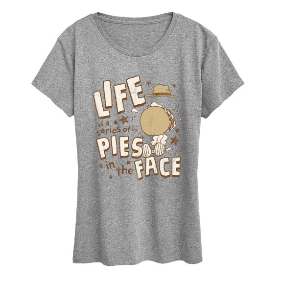 Peanuts - Spike Life Pies in the Face Women's Short Sleeve Graphic T-Shirt