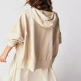 thumbnail image 4 of Veste d'Automne pour Adolescente à Manches Longues Couleur Unie pour Femmes, 4 of 5