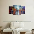 thumbnail image 2 of Elephant Stock City On The River Ii Wall Art - Horizontal Multi Panel Canvas - Living Room Wall Decor - Abstract Multi Panel - Blue And Red Decor By Annette Schmucker - 36" x 22", 2 of 8