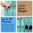 thumbnail image 3 of GORILLA GRIP 24 Pocket Over the Door Shoe Organizer, Mesh Pockets, Up to 40 Pounds, Hang on Doors, Turquoise, 3 of 9
