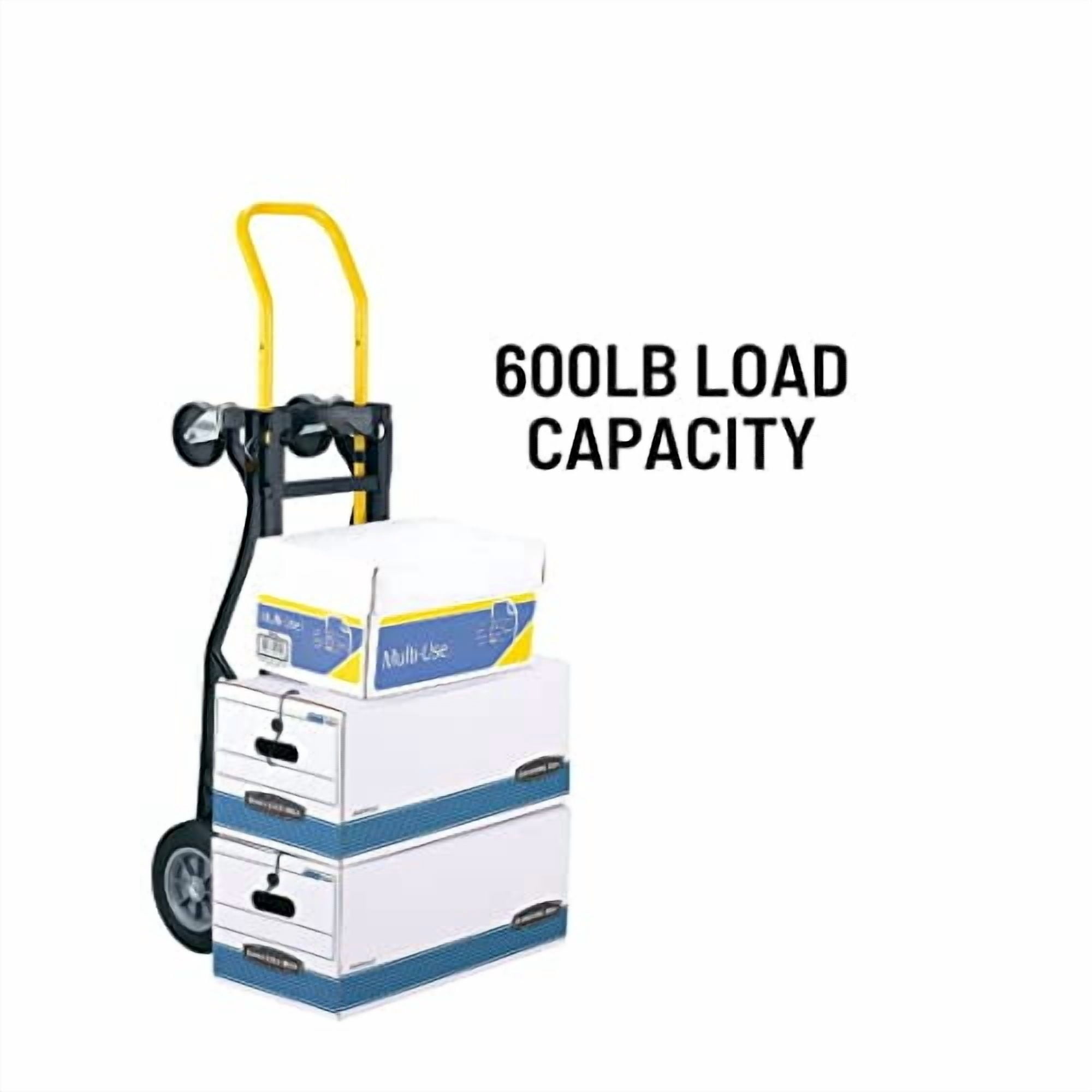 Harper Trucks 600lb/700lb Capacity Nylon Frame Convertible Hand Truck with 10" Solid Rubber Wheels - Assembly Required