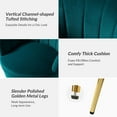 thumbnail image 6 of Seashell Upholstered Accent Chair Velvet Lounge Vanity Chair Metal Legs Home Living Room Bedroom, 6 of 10