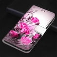 thumbnail image 4 of Jiahe Cover Galaxy S22 Ultra Case, Shockproof Pattern Faux Leather Folio Flip Wallet Cover with Card Slot Holder Kickstand Phone Case, Rose, 4 of 5