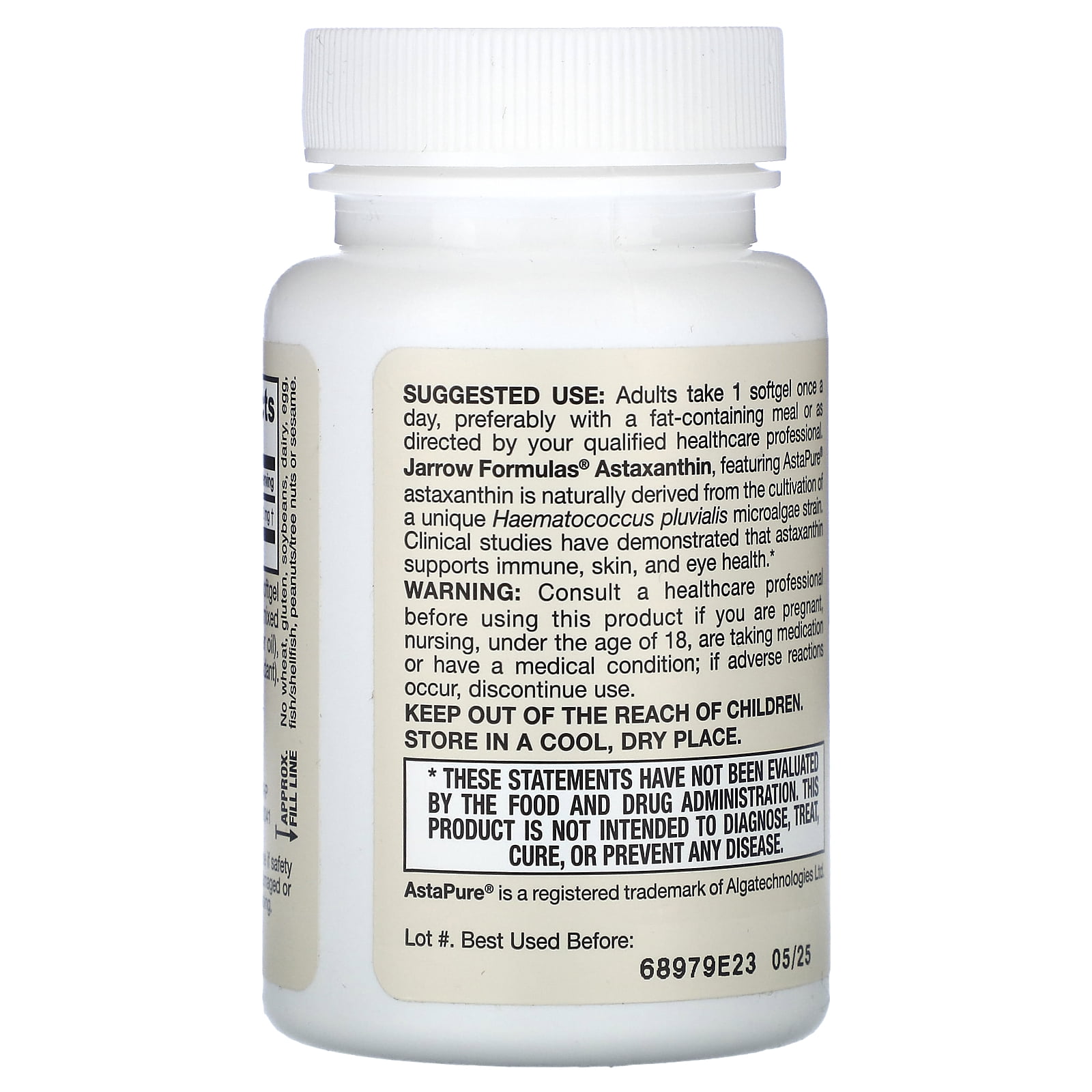 Jarrow Formulas Astaxanthin, 12 mg, 30 Softgels