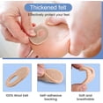thumbnail image 3 of Soft Felt Callus Pads Oval Shape Cushion Pads for Toes and Feet Reduce Pain Pressure and Friction from Shoes, 24 Pcs, 3 of 7