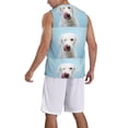 thumbnail image 2 of Naloa Puppy Licks Nose Basketball Jersey Reversible Men's Mesh Athletic Sports Shirts Training Practice S-4XLSmall, 2 of 6