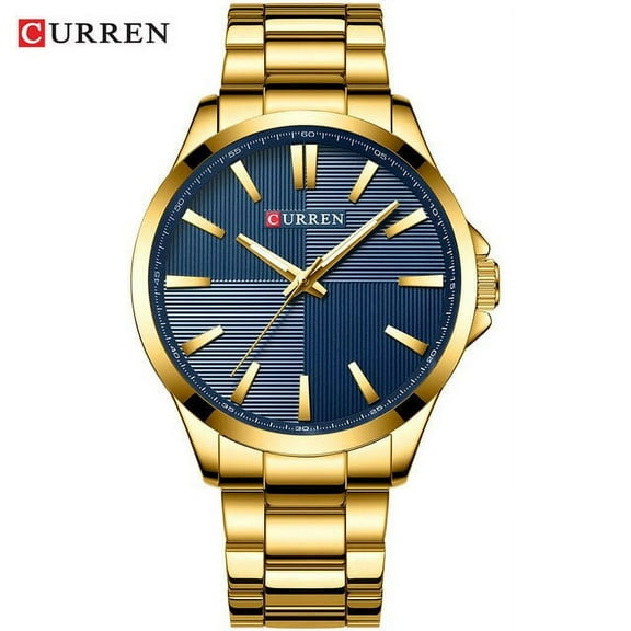 Mens Watches Top Brand Luxury Stainless Steel Band Watch for Men CURREN Wristwatch Fashion Business Quartz Clock Man Waterproof