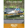 thumbnail image 2 of Timber Ridge Padded 3 Person Camping Chair Supports to 1050lbs, Portable Camp Couch Double Camping Chairs, Outdoor Oversized Folding Loveseat Perfect for Campsites, Patio/Lawn, Soccer Games, Grey, 2 of 9