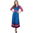 thumbnail image 6 of Bimba Women Blue Flaired Anarkali Kurta Kurti Casual Chic Indian Blouse Gift, 6 of 9