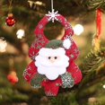 thumbnail image 2 of Conjuntos de adornos colgantes para árbol de Navidad, muñeco de peluche, adorno de Navidad, Papá Noel, muñeco de nieve, reno, oso, decoración colgante (4 unidades), 2 of 3