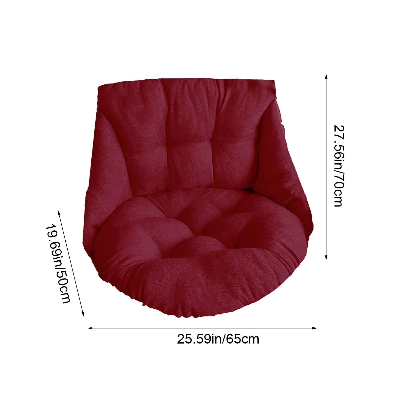 Zhourta 28x26x20 Inch Round Swing Chair Cushion Removable Waterproof Cover Lightweight Supportive Indoor Outdoor Seat Pad Outdoor Cradles Chair Cushion