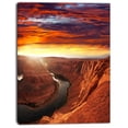 thumbnail image 2 of Horse Shoe Bend under Sunset Sky - Extra Large Landscape Canvas Art, 2 of 3