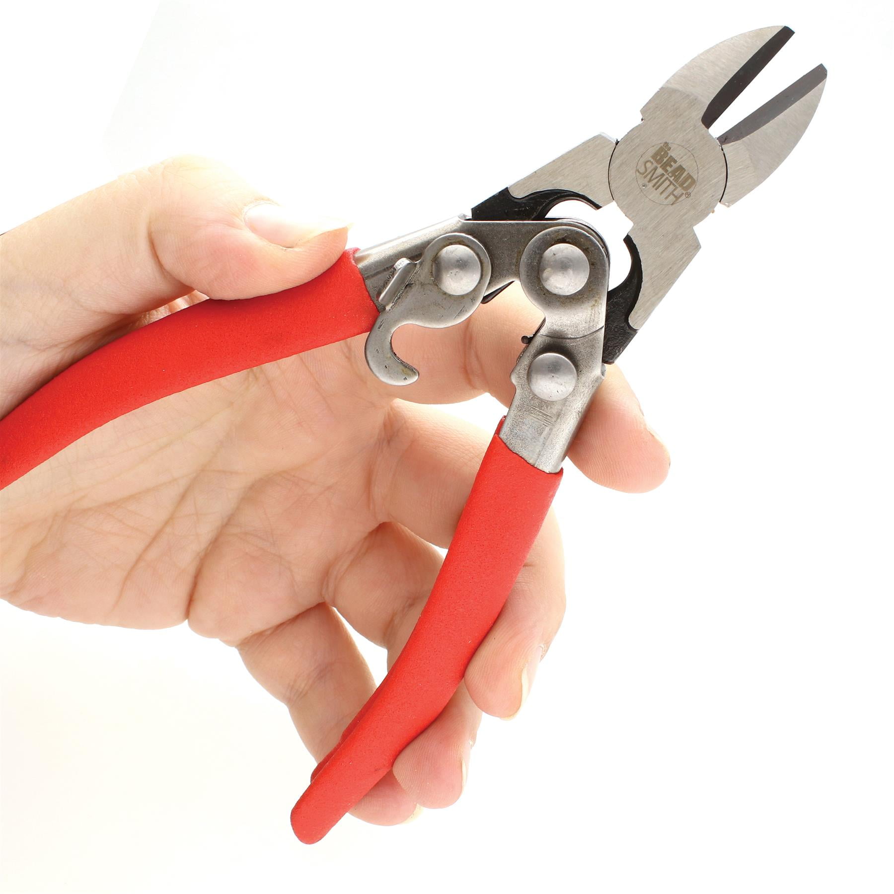 The Beadsmith Heavy Duty Cutter – 6.5 inches (165mm) – Hardened Steel Blades – Red Comfort Grip Handle with Safety Lock – Tool for Jewelry Making, Electronics and Micro Mechanics