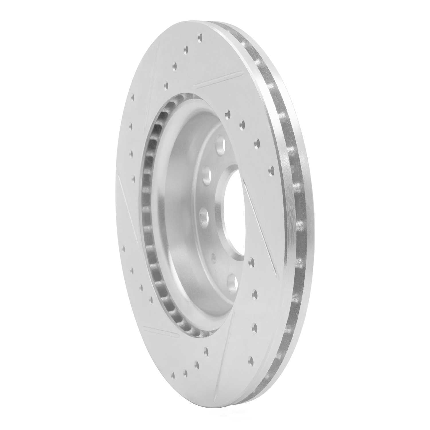 Dynamic Friction Company 631-74032R DFC Brake Rotor - Drilled And Slotted - Silver