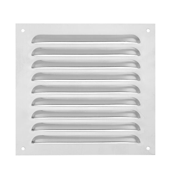 Uxcell 8 x 8 Inch Aluminum Vent Cover, Air Grille Ventilation Cover HVAC Louvered Grill, Silver Tone